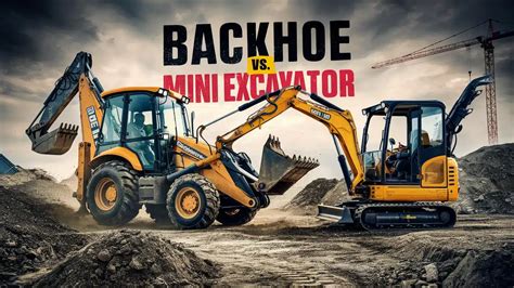 backhoe vs mini excavator|backhoe vs hydraulic excavator.